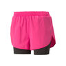 Run Favorite Woven 2in1 3in Laufshorts Damen - pink, schwarz