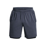 Under Armour Bekleidung Under Armour Launch 7in 2in1 Shorts Herren - grau, schwarz