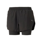 Puma Bekleidung Puma Run Favorite Woven 2in1 3in Laufshorts Damen-Schwarz