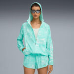 Puma Bekleidung Puma Velocity AOP Woven Laufjacke Damen-Grün