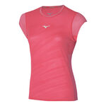 Mizuno Bekleidung Mizuno Aero Laufshirt Damen-Rot