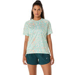 ASICS Bekleidung ASICS Road Lite-Show Laufshirt Damen-Mint,Mehrfarbig