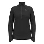 Odlo Bekleidung Odlo Zeroweight Ceramiwarm Reflective Mid Layer Half-Zip Lauftop Damen-Schwarz