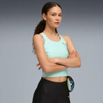 Puma Bekleidung Puma Raceday Ultraform Crop Laufshirt Damen-Grün
