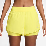 Nike Bekleidung Nike Swift 2in1 Laufshorts Damen-Zitronengelb,Silber