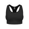 Seamless Medium Padded Sport-BH Damen-Schwarz