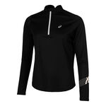ASICS Bekleidung ASICS Icon 1/2 Zip Laufshirt Damen-Schwarz