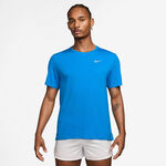 Nike Bekleidung Nike Miler Tee Laufshirt Herren-blau, silber