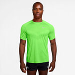 Nike Bekleidung Nike Stride Tee Laufshirt Herren-hellgrün, silber