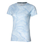 Mizuno Bekleidung Mizuno Impulse Core Graphic Laufshirt Damen-Hellblau