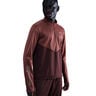 Pacer Winterized Half-Zip Laufshirt Herren - dunkelrot, bronze