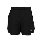 Mizuno Bekleidung Mizuno Core 2in1 7.5inch Laufshorts Herren - schwarz, 