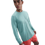 Nike Bekleidung Nike Stride Laufshirt Herren - türkis, silber