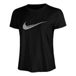 Nike Bekleidung Nike Swoosh Laufshirt Damen-Schwarz
