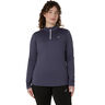Core Winter 1/2 Zip Laufshirt Damen-Blaugrau