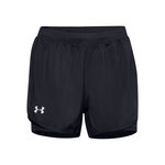 Under Armour Bekleidung Under Armour Fly By 2.0 2in1 Shorts Damen-Schwarz,Silber