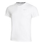 Nike Bekleidung Nike Dri-Fit Miler UV Laufshirt Herren-Weiß