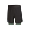Pro Trail 2in1 Laufshorts Herren-Grau,Grün
